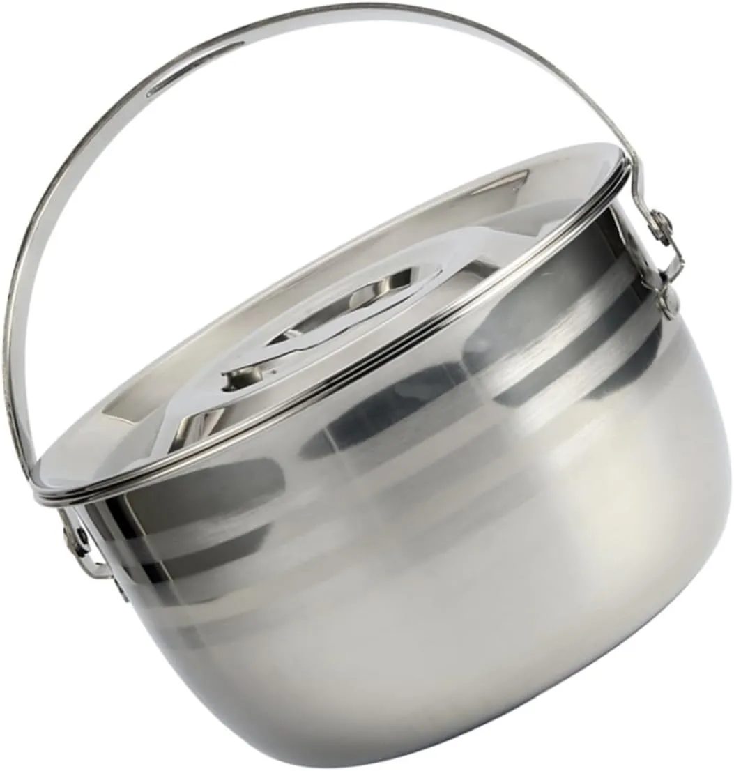 Camping Soup Pot Hanging Large Aluminum Stock Pot for Outdoor Cooking for Camping