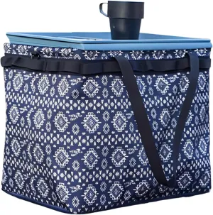 Camping Storage Bag, Camping Duffel Bag - Hiking Utility Tote,Portable Waterproof Camping Tarp Storage Bag for Picn Hiking, Navy Blue, Consulte la descripción, See description