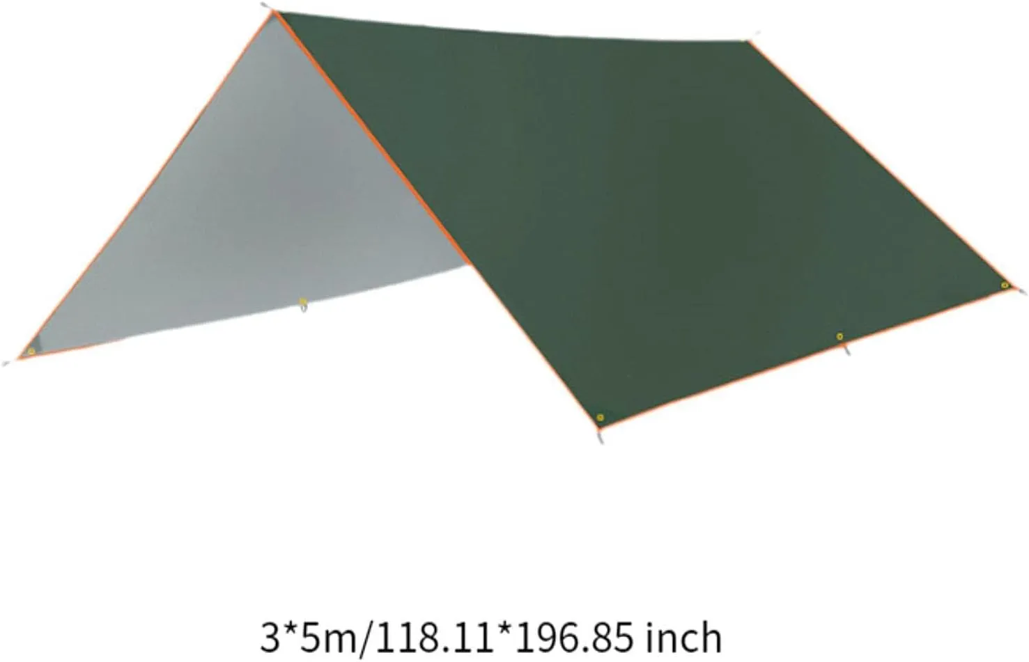 Camping Tarp Awning Canopy, Waterproof Rainproof Compact Tent Tarp Camping Canopy for Barbecue Travel Hiking Picnic, Green
