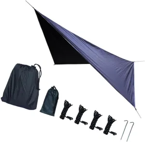 Camping Tarp Camping Canopy Multifunctional Lightweight Sun Protection Hammock Canopy Tent Tarp Awning for Travel Yard Picnic, Black