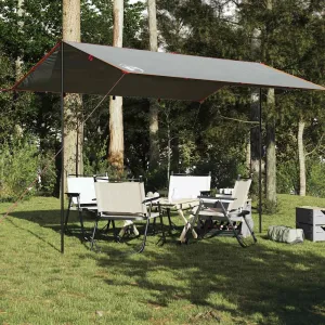 Camping Tarp Grey and Orange 157.5x115.7 Waterproof