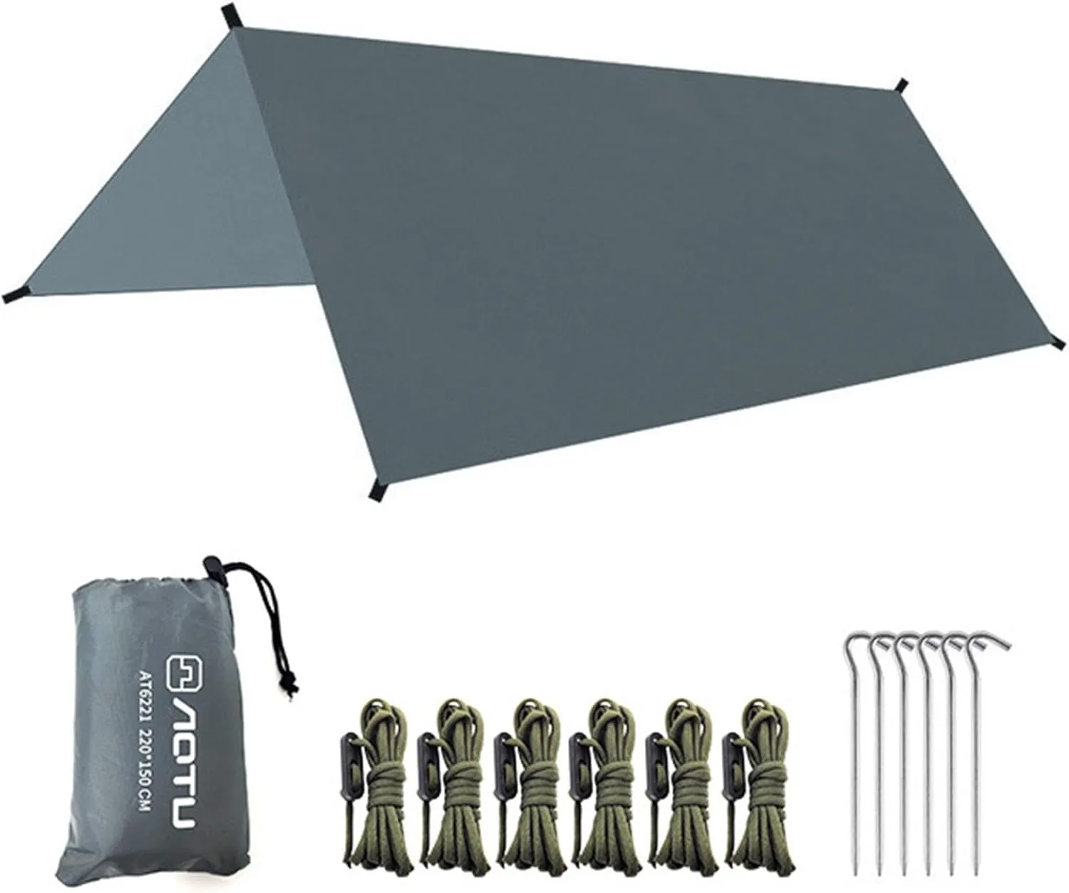 Camping Tarp Tent Footprint Shelter Tent Tarp for Hiking Garden Backpacking Beach, 220cmx180cm