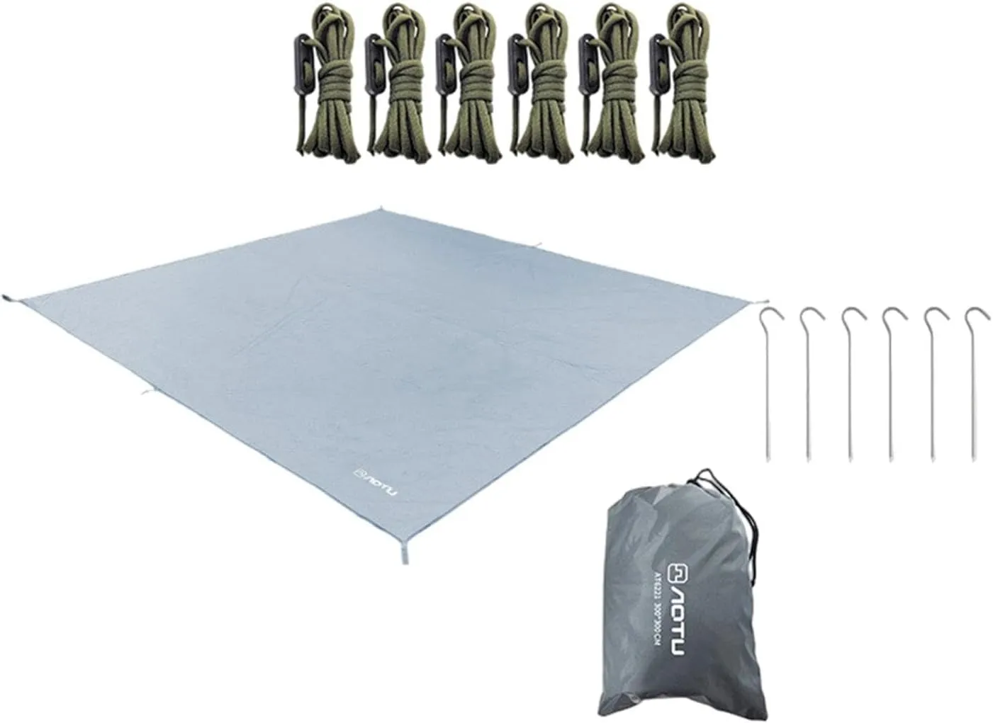 Camping Tarp Tent Tarp Camping Gear Must Haves Lightweight Rain Shelter Tent Footprint for Garden Backpacking Travel, 300cmx300cm