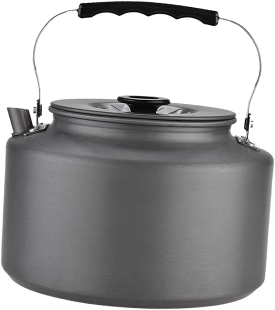 Camping Tea Pot 2l Compact Boiling Kettle Heat Insulated Handle Easy Outdoor Picnic Hiking