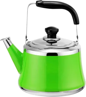 Camping Teapot, Tea Kettle Stovetop, 304 Stainless Steel Coffee Tea Pot, Suitable for All Heat Sources, Whistling Tea Kettle for Stove Top(3liter)