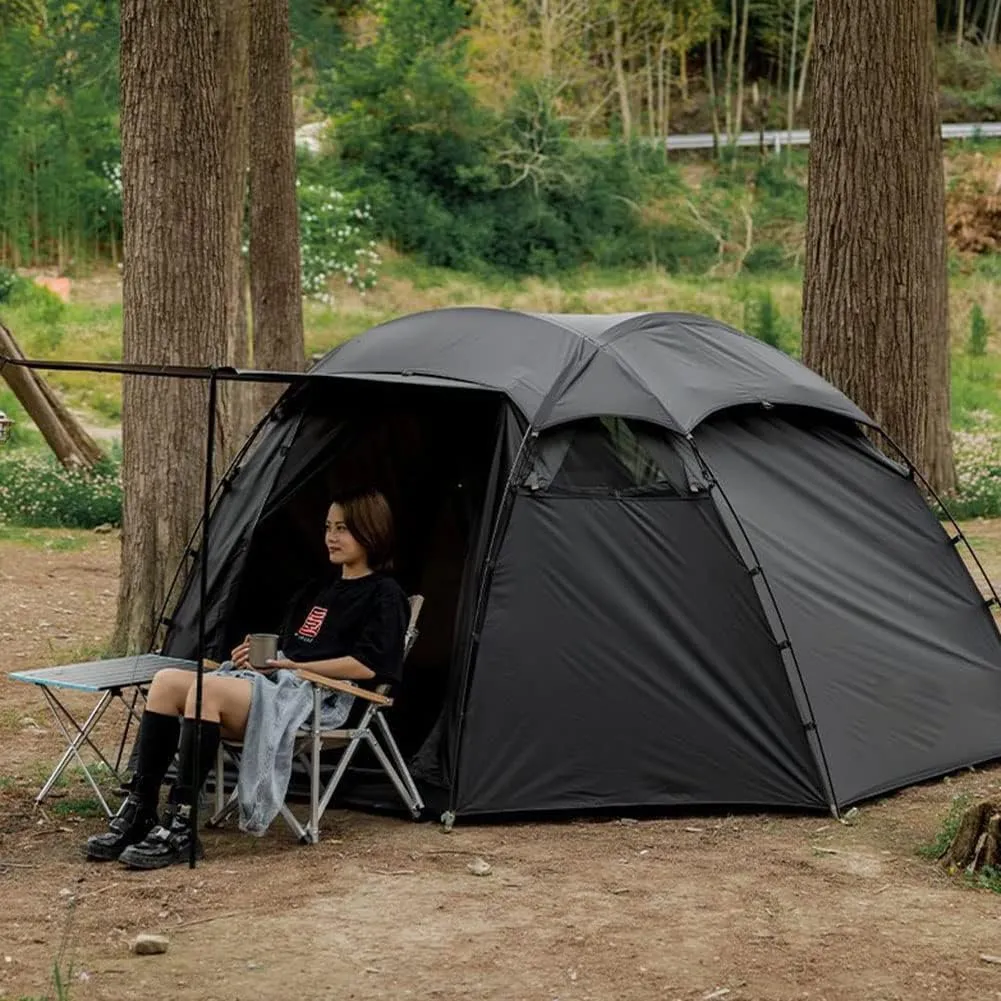 Camping Tent 3-4 People with Top Rainfly Waterproof and Windproof Double Layer Family Tents Portable with Carry Bag for Camping Outdoor Travel