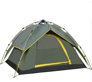 Camping Tent 3-4 Person Hydraulic Automatic Camping Tent Double Layer Instant Setup Outdoor Family Tent Portable Backpacking Tent for Hiking