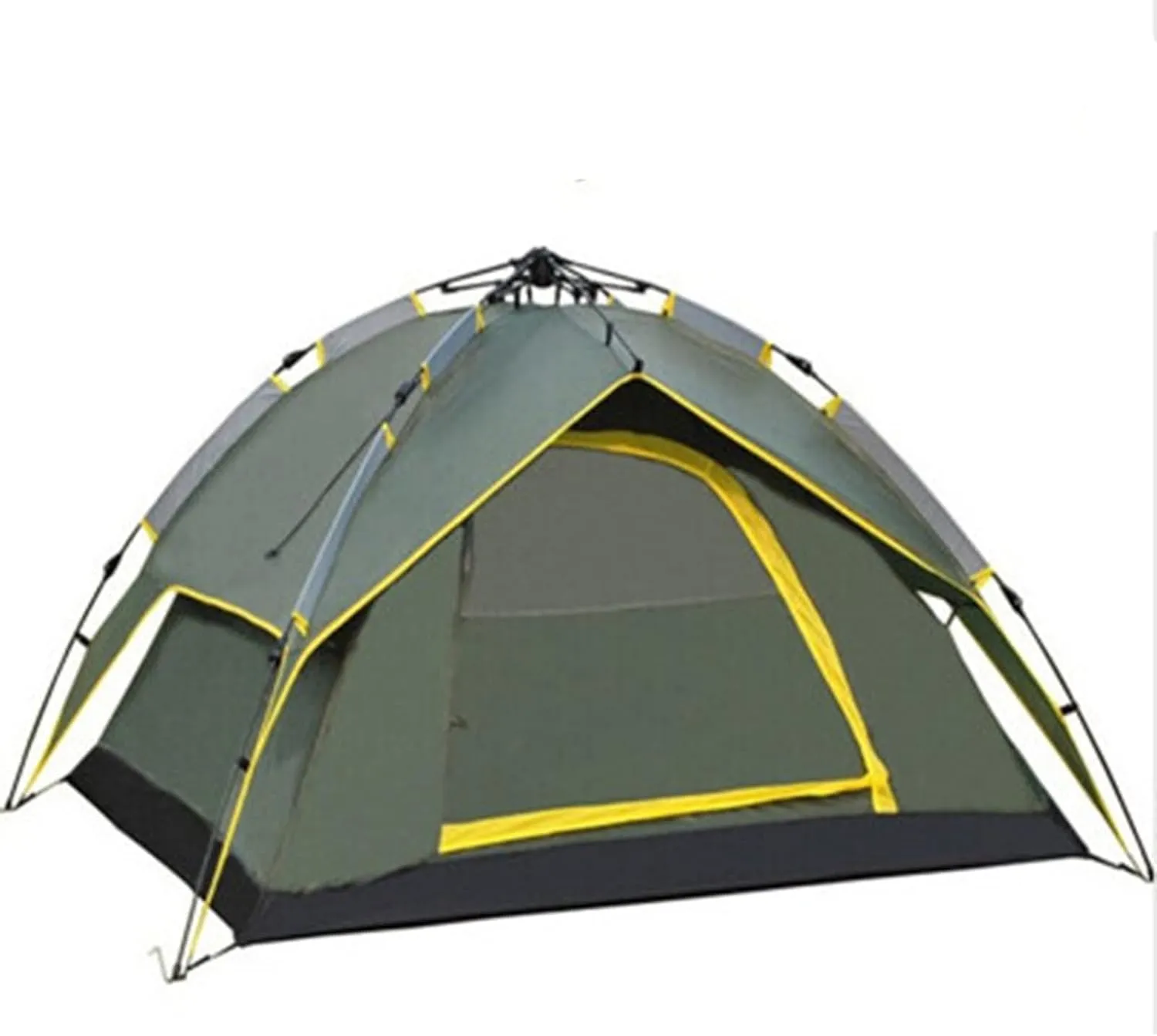 Camping Tent 3-4 Person Hydraulic Automatic Camping Tent Double Layer Instant Setup Outdoor Family Tent Portable Backpacking Tent for Hiking