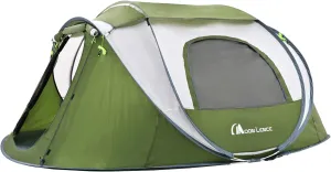 Camping Tent 4 Person Pop up Tent Set Up in 10 Seconds Instant Tent for Family Waterproof with Detachable Rainfly and Skylight