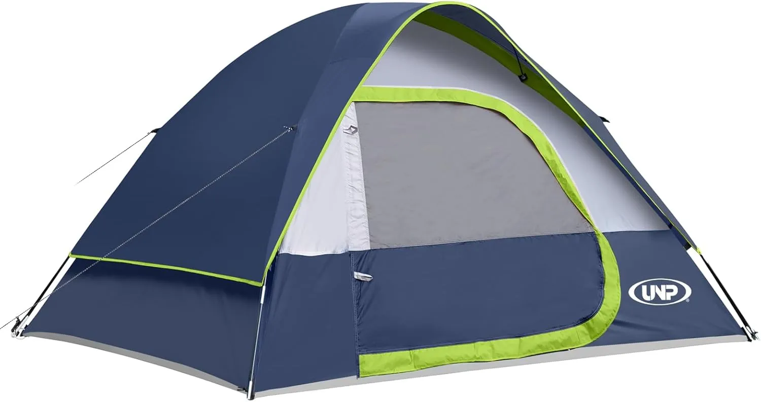 Camping Tent 4 Person, Waterproof Windproof Tent with Rainfly Easy Set up-Portable Dome Tents for Camping