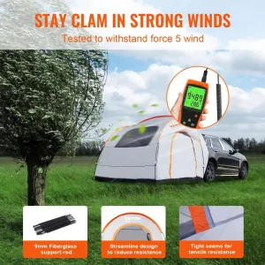 Camping Tent, 8'-8' SUV Tent Attachment for Camping with Rain Layer and Carry Bag, Accommodate 6-8.
