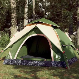 Camping Tent Dome 3-Person Green Quick Release4,2KG