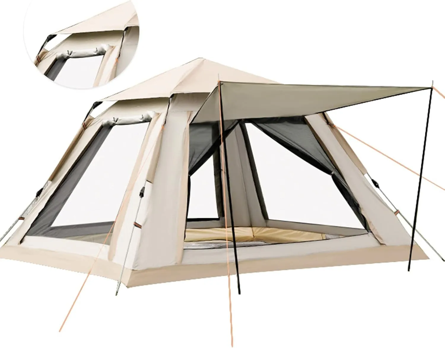 Camping Tent, Double Layer Construction Waterproof Tent for Travel