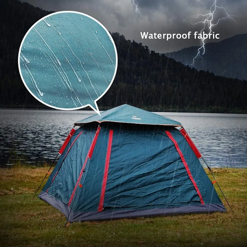 Camping Tent Rainproof Multifunction Folding Automatic Outdoor Thick Family Tents 5-8 Person (M?rkgr?n 3/4 Person) (Ljusbl? 3/4 Person)