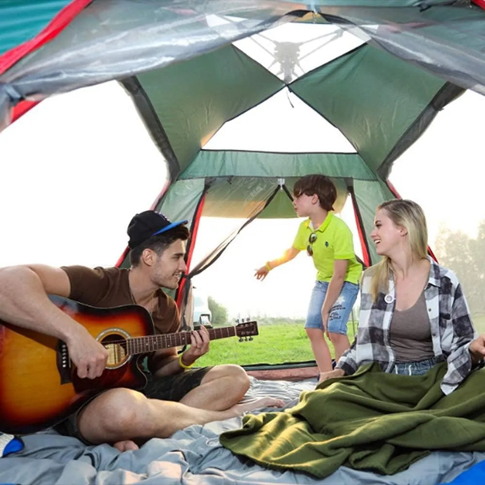 Camping Tent Rainproof Multifunction Folding Automatic Outdoor Thick Family Tents 5-8 Person (M?rkgr?n 3/4 Person) (Ljusbl? 3/4 Person)