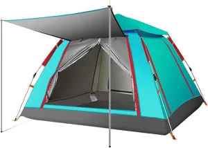 Camping Tent Rainproof Multifunction Folding Automatic Outdoor Thick Family Tents 5-8 Person (M?rkgr?n 3/4 Person) (Ljusbl? 3/4 Person)