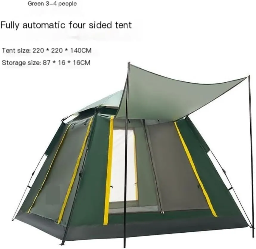 Camping Tent Tent Outdoor Camping Windproof Tent Camping Fully Automatic Double Layer Tent Outdoor Portable Awning Waterproof Tent