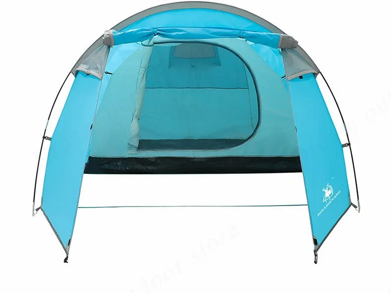 Camping Tent Waterproof 3-4 Person Double Layer Tunnel Tent