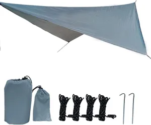 Camping Tent Waterproof Tarpaulin Tent Shade Outdoor Camping Hammock Rainproof Garden Awning Canopy Shade Ultralight Diamond/Hexagon (Color : 2, Size (1 ONE SIEZ)