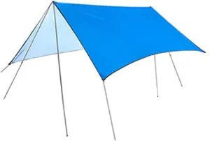 Camping Tent Waterproof Tent Tarp Durable Portable Multifunctional Camping Picnic Pad Mat Ground Sheet Mat Beach Sun Shelter for Beach Hiking (Color :, Blue