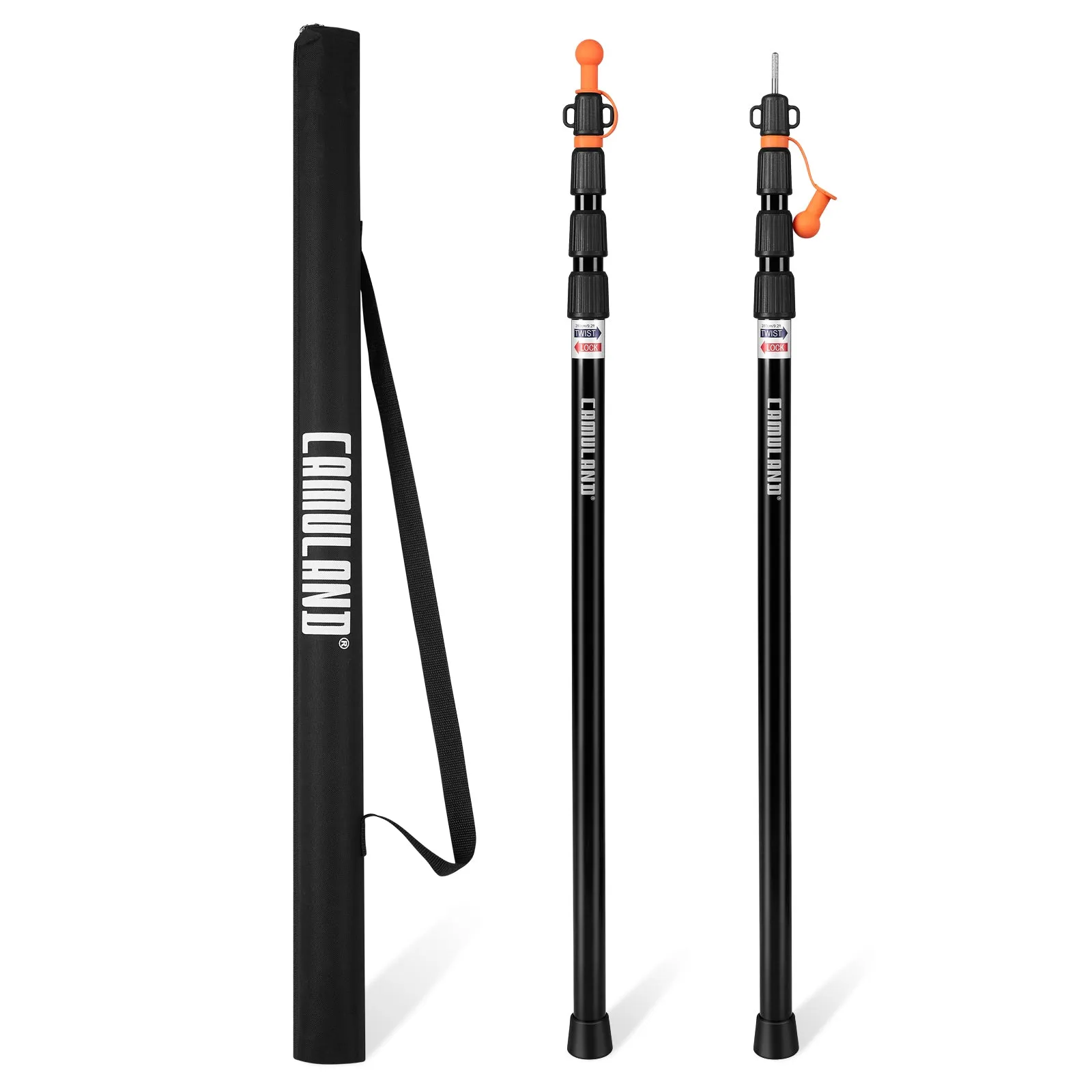 CAMULAND Heavy Duty Trap Poles Set, Adjustable, Lightweight and Portable(Black)