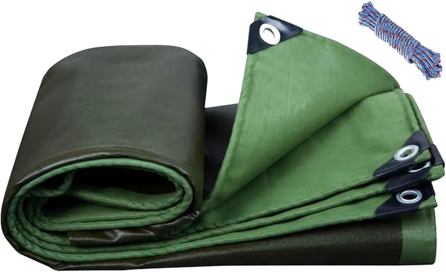 Canvas Tarp, Heavy Duty Waterproof Tarps, Canvas Tarp with Rustproof Grommets, Outdoor Waterproof Tarpaulin, for Camping, Tent Shelter, Boat, Car,Boat, 1.2x1.8m