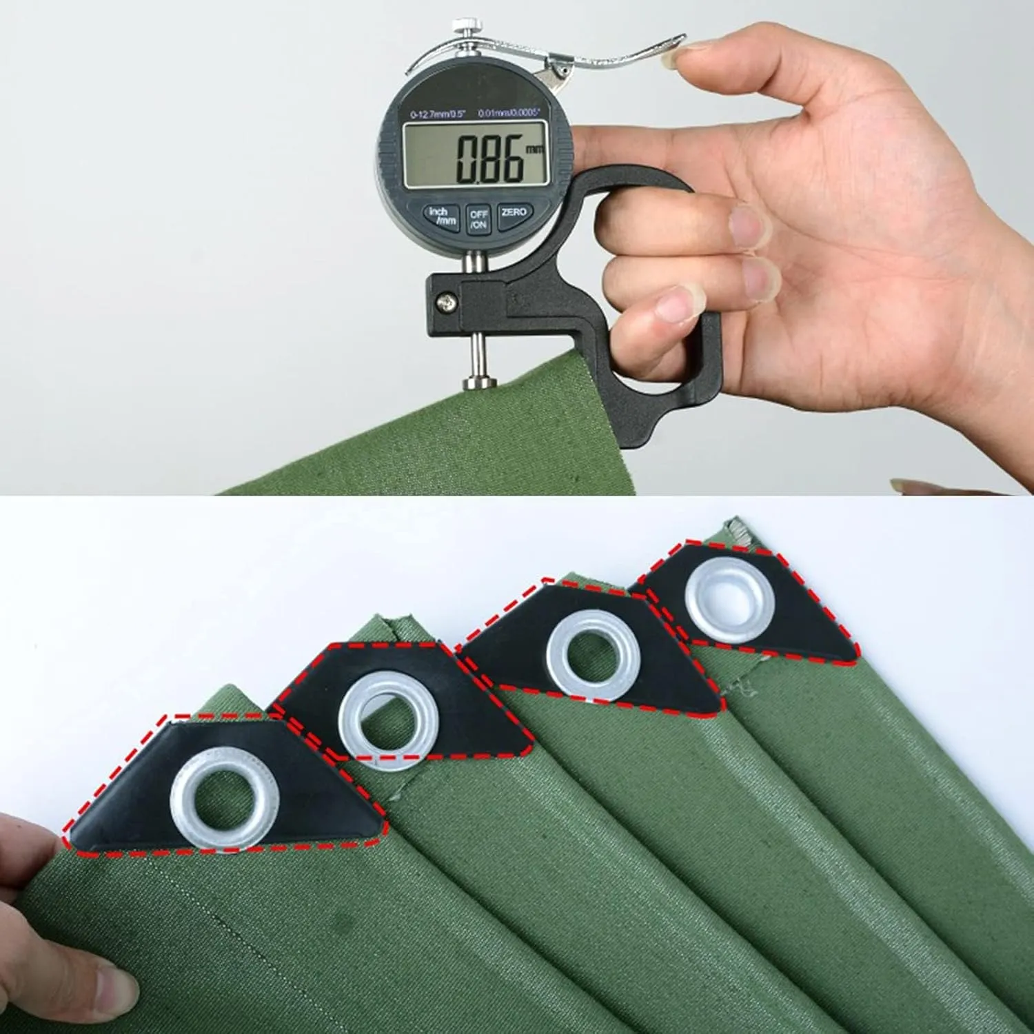 Canvas Tarp, Heavy Duty Waterproof Tarps, Canvas Tarp with Rustproof Grommets, Outdoor Waterproof Tarpaulin, for Camping, Tent Shelter, Boat, Car,Boat, 1.2x1.8m