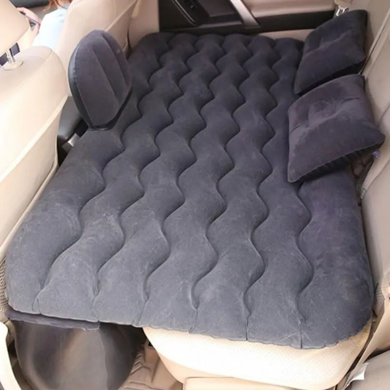 Car Air Mattress for Geely Vision X6 2015–2021, Inflatable Back Seat Sleeping Pad with Pump & 2 Pillows, Folding Portable Camping Bed for Travel& Road Trips,Black