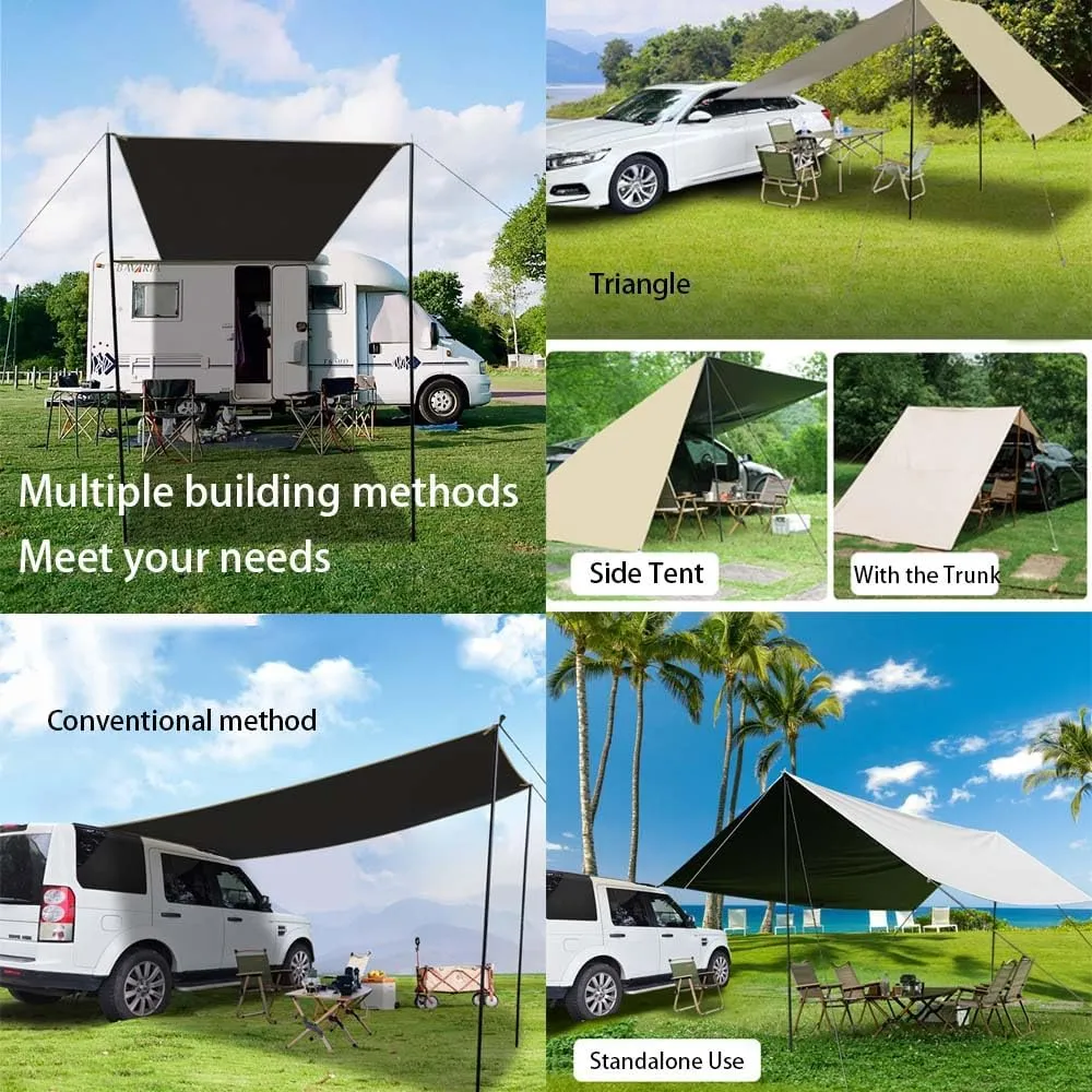 Car Awning Canopy for Ford F150 Lightning 2022 2023 2024,Waterproof Protects from Rain Sun Auto Side Tent Four Season Camping Outdoor Activities Products,2-B