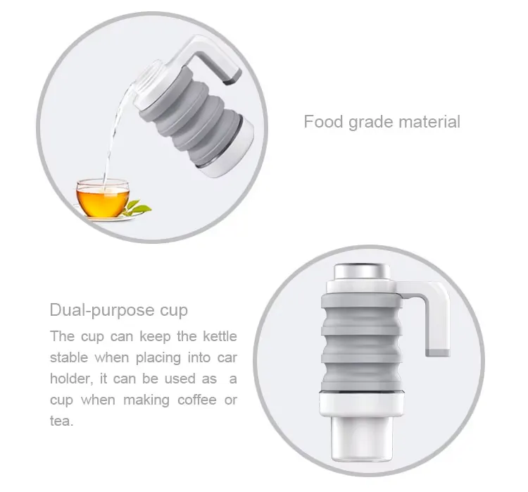 Car Folding Electric Kettle 500ml by GreenLion