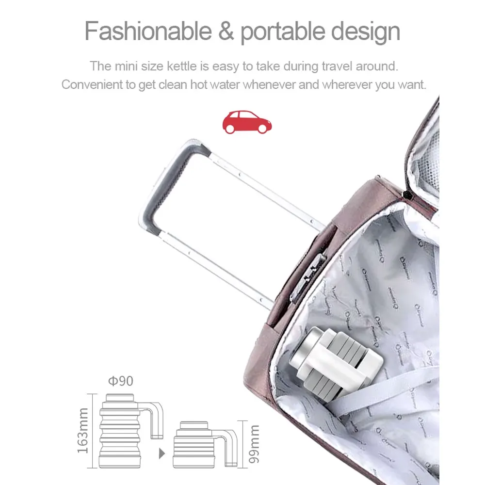 Car Folding Electric Kettle 500ml by GreenLion