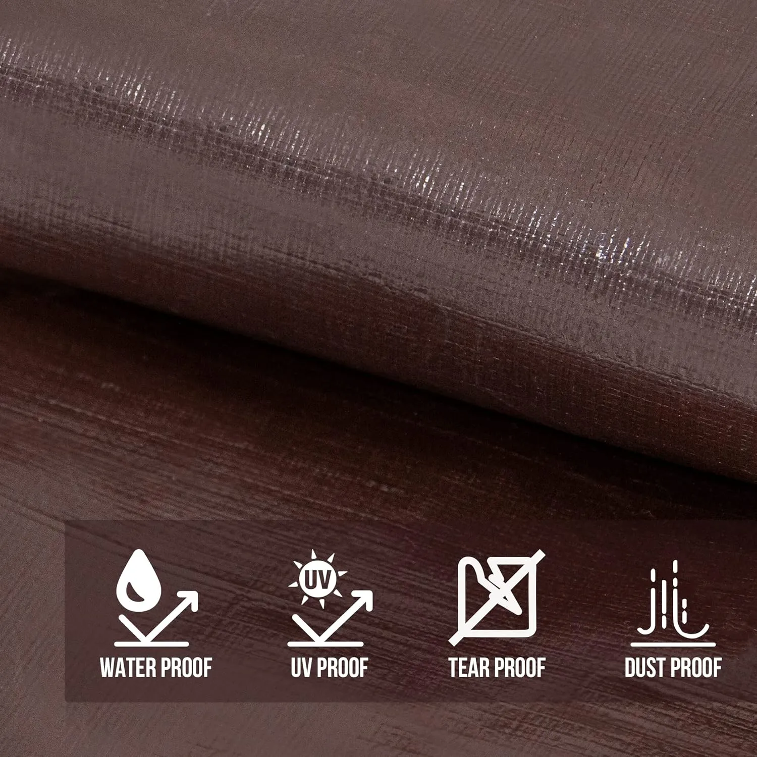 CARTMAN Finished Size 10x12 Feet Extra Thick 12 Mil Heavy Duty Poly Tarp, Multipurpose Protective Cover, UV Resistant, Waterproof Poly Tarpaulin with Reinforced Edges