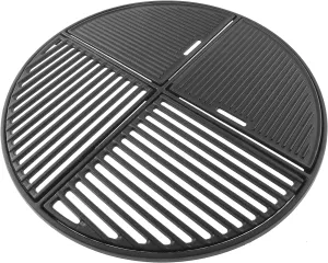 Cast Iron Grill Grate for Weber Original Kettle Premium 22" Charcoal & Smoker Grills, Replacement for Weber 22" Performer Premium Grills, Two types of Cooking Surface, Modular Fits 22.5" Kettle Grill