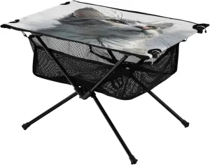 Cat Drawing Portable Folding Camping Table, Compact Lightweight Beach Table with Carrying Bag for Outdoor Picnics, BBQs, Camp