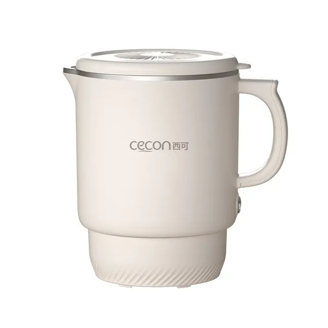 cecon portable kettle travel foldable small kettle electric kettle heating water cup stainless steel