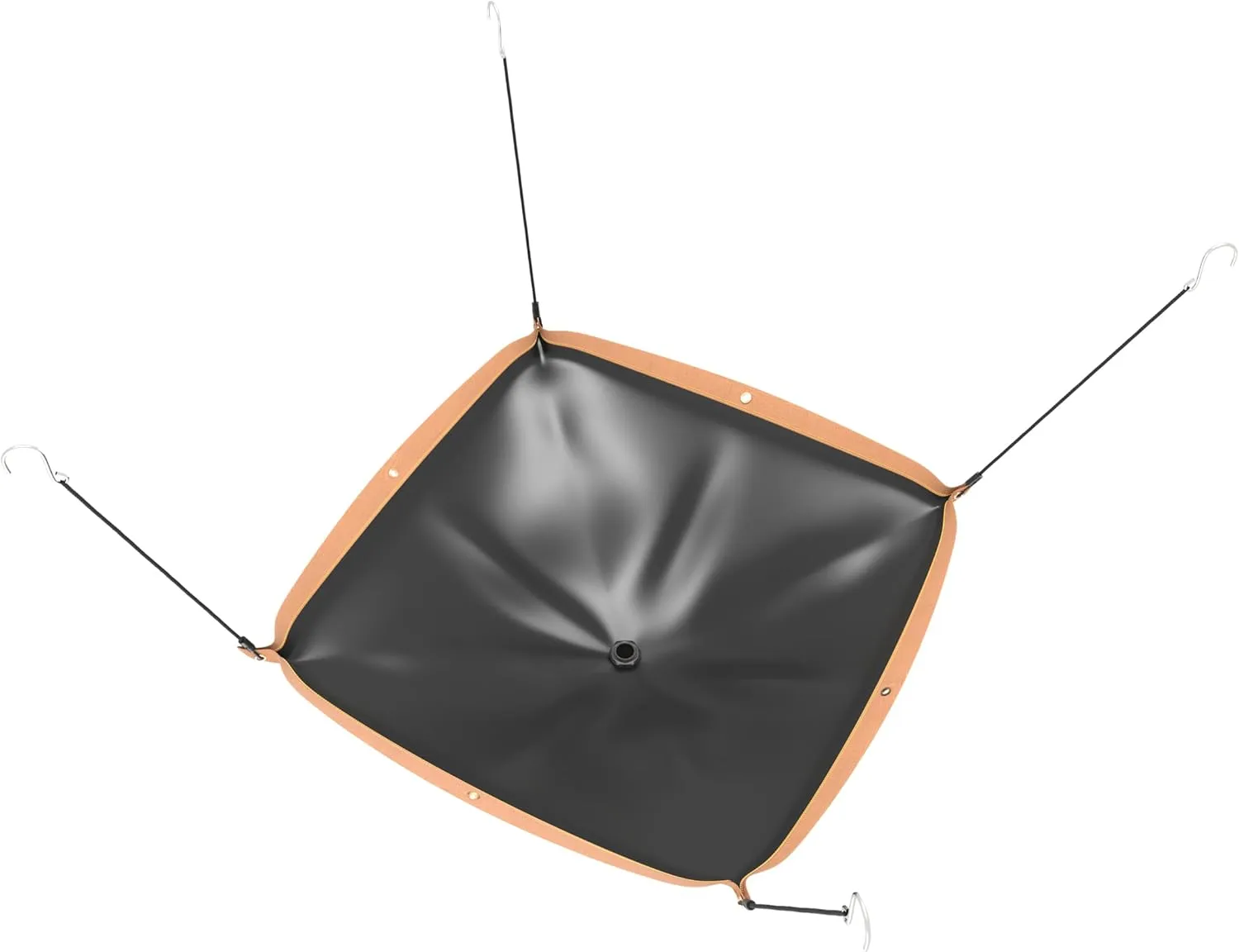 Ceiling Leak Diverter, Heavy Duty 420D Oxford Fabric Roof Ceiling Leak Drip Diverter Tarp with 10ft Drain Hose, Khaki, 5' x 5'