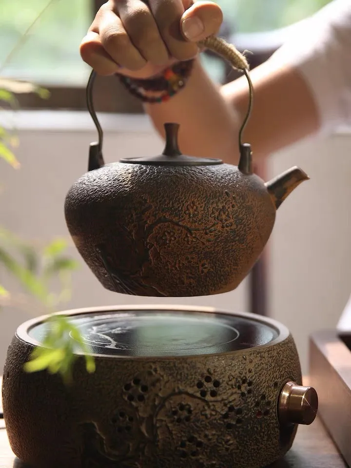 Chaozhou "Sha Tiao" Water Boiling Kettle with Artisanal Design 900ml