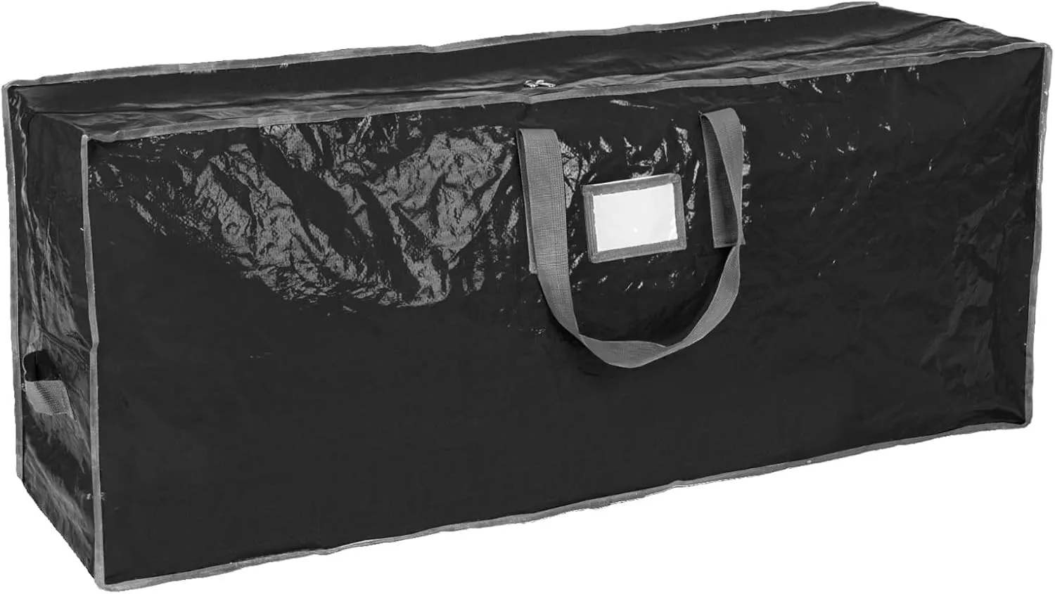 Christmas Tree Storage Bag - Stores 9 Foot Artificial Xmas Holiday Tree, Durable Waterproof Material, Zippered Bag, Carry Handles. Protects Against Dust, Insects and Moisture (Black)