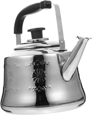 Ciieeo Ergonomic Handle Tea Kettle Stovetop Stainless Steel Whistling Home Daily Use