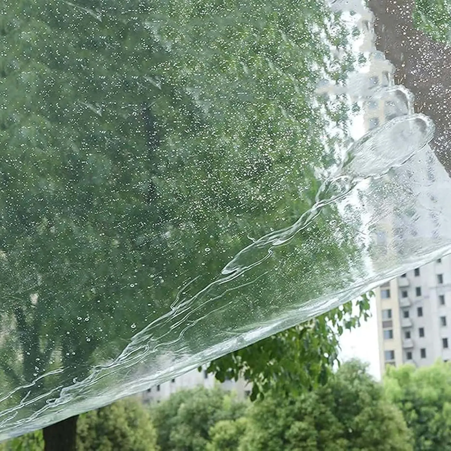 Clear PVC Vinyl Tarp Clear Tarps 4.3x6.6ft, Waterproof Clear Tarps with Grommets, Heavy Duty Waterproof Transparent Tarpaulin for Plants Gardens