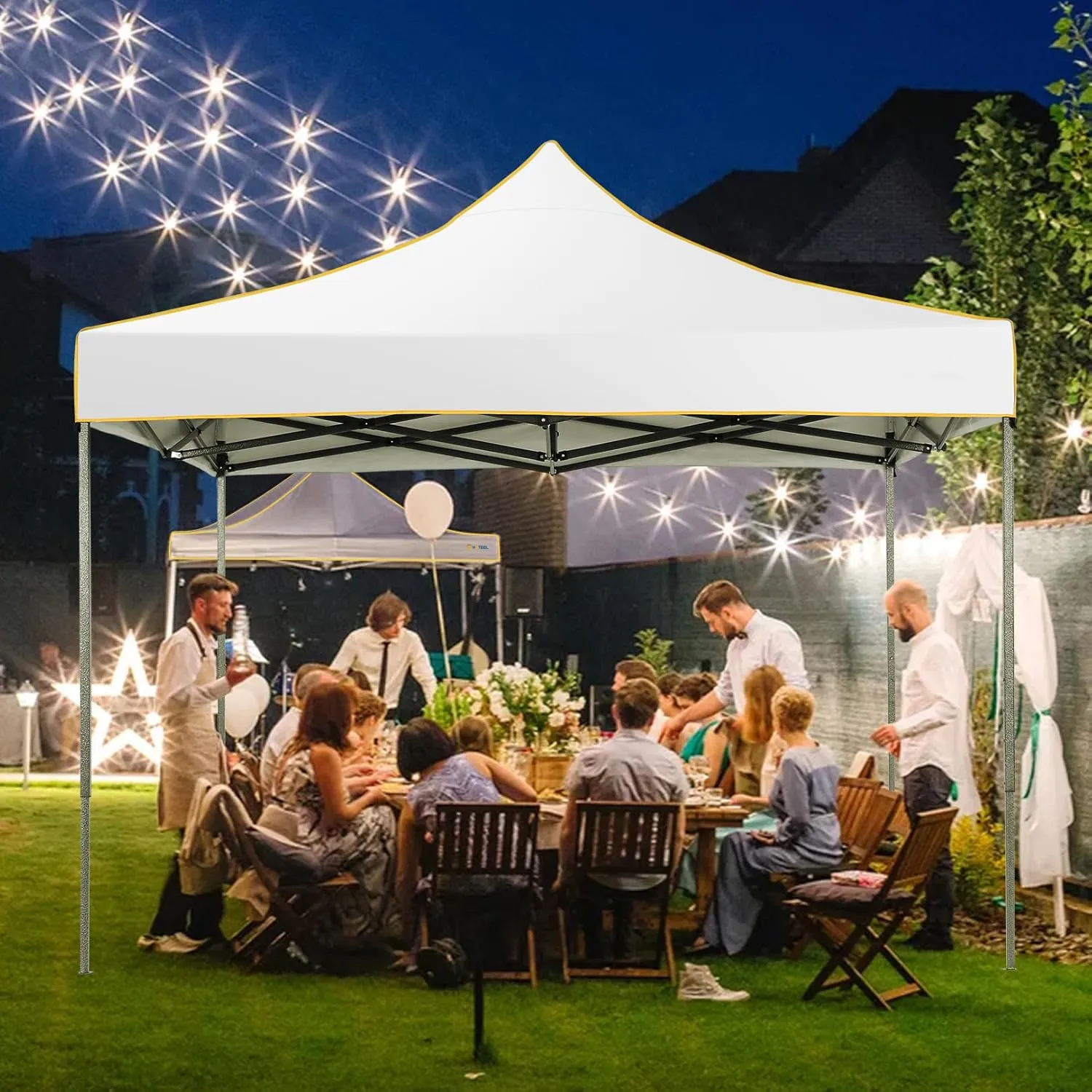 COBIZI Canopy Tent 10x10 Pop Up Canopy, Easy Setup Canopy with Sidewalls Waterproof & UPF 50 , Heavy Duty Commercial Instant Craft Fair Tent for Party, Event, Vendor, Farmer Market(White)