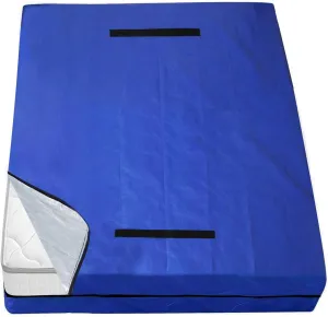 Coldwind Waterproof Mattress Cover for Storage & Moving, Heavy Duty Handles, Strong Zipper, Reusable Twin Size Blue Mattress Bag