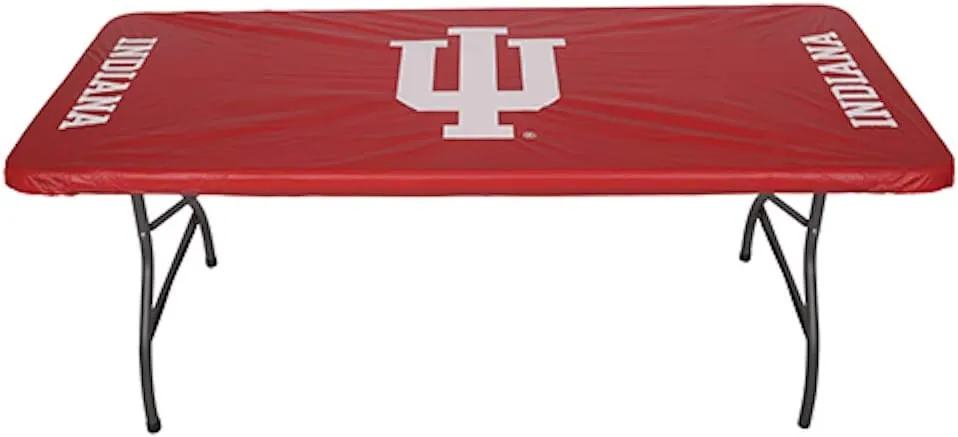 Collegiate Kwik-Covers Rectangle Plastic Table Covers, Bundle of 2 (Indiana University, 6')