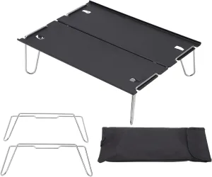 Compact and Outdoor Mini Folding Camping Table with Carry Bag,Outdoor Folding Table,Mini Alloy Folding Table,Outdoor Mini Folding Camping Table - Ideal for Backpackers and Outdoor