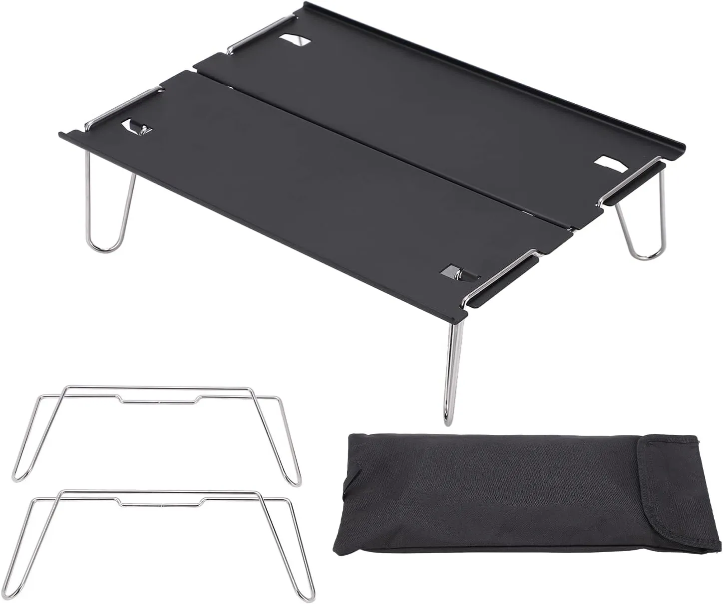 Compact and Outdoor Mini Folding Camping Table with Carry Bag,Outdoor Folding Table,Mini Alloy Folding Table,Outdoor Mini Folding Camping Table - Ideal for Backpackers and Outdoor