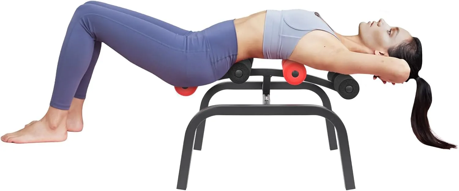 Compact Back Stretcher & Inversion Table for Back Pain Relief, Adjustable 135°-225° Angle, 352lbs Capacity Lightweight Design for Home, Office, Athletes
