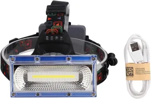 Compact COB LED Headlamp, Adjustable Headband, Floodlight, Portable, for Camping Hiking Working Car Repairing (W608)