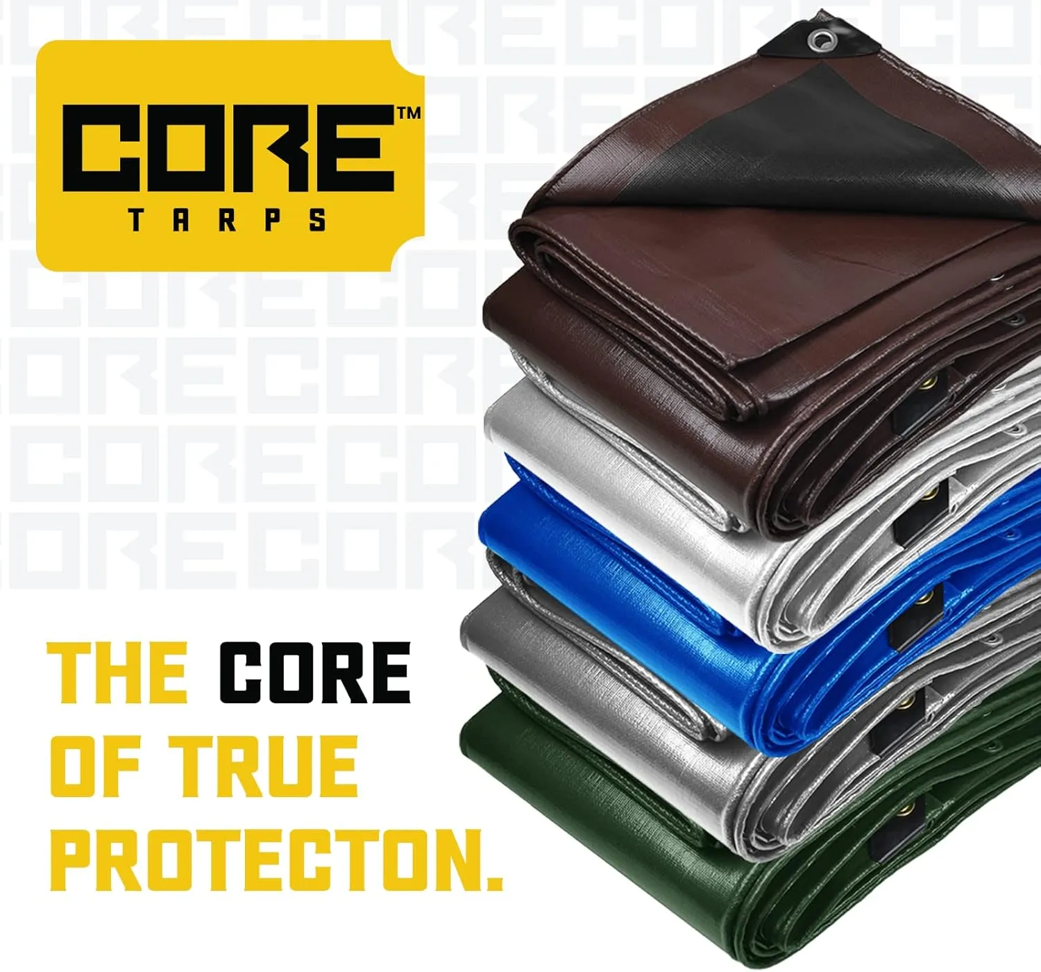 Core Tarps Extreme Heavy Duty 20 Mil Tarp Cover, Waterproof, UV Resistant, Rip and Tear Proof, Poly Tarpaulin with Reinforced Edges for Roof, Camping, Patio, Pool, Boat (White 10′ X 12′)