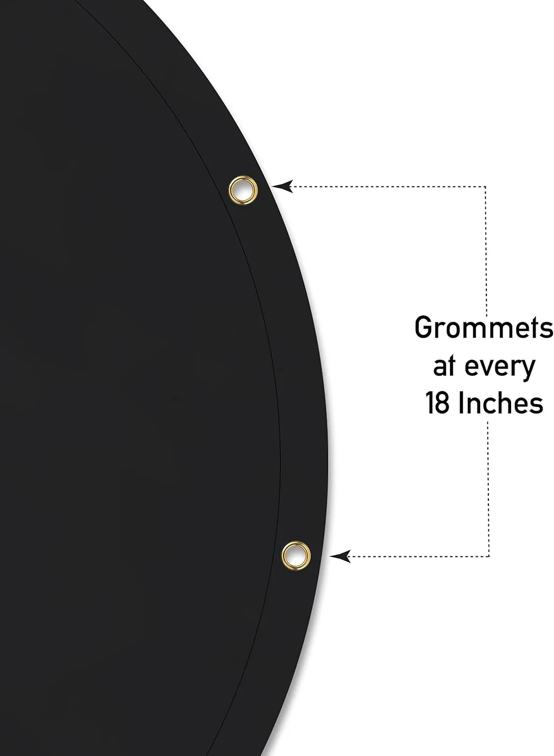 Covers & all Round Tarps, 12 Oz Made of Waterproof Tear and UV-Resistant Fabric, Multipurpose for Pool Patio Garden Equipment Sports Fields (10 Feet, Black)