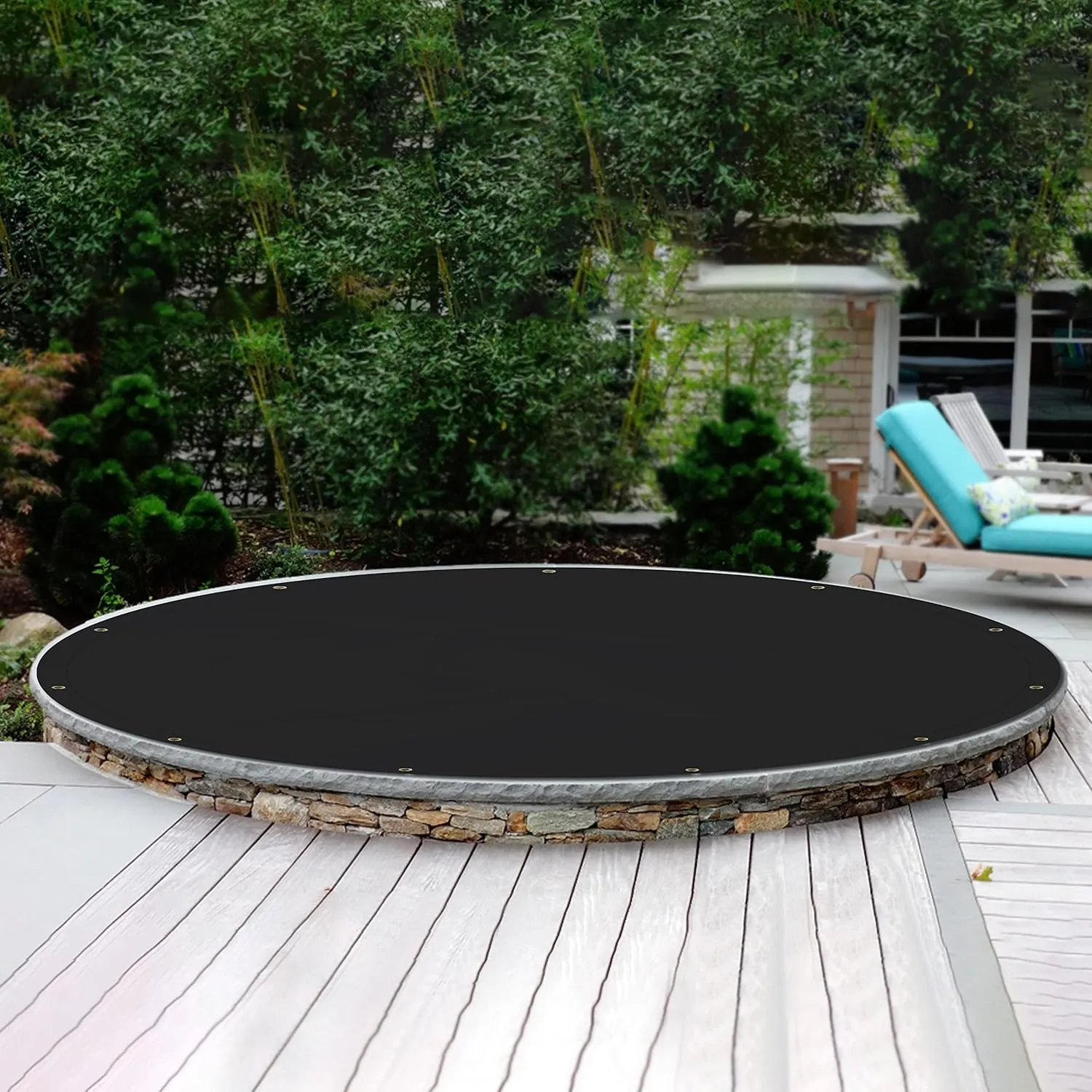 Covers & all Round Tarps, 12 Oz Made of Waterproof Tear and UV-Resistant Fabric, Multipurpose for Pool Patio Garden Equipment Sports Fields (10 Feet, Black)